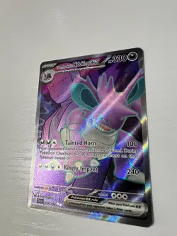 Team Rocket's Nidoking ex 216/182 Pokemon SV Destined Rivals Full Art Ultra Rare - Image 4