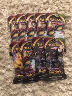9x Pokemon VIVID VOLTAGE Sleeved Booster Pack Lot TCG New FACTORY SEALED - Image 1