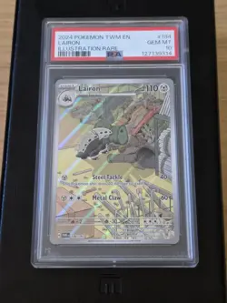 2024 Pokemon SV Twilight Masquerade Lairon #184/167 PSA 10 - Image 1