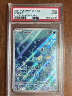 Pokemon TCG PSA Mint 9, Shrouded Fable Horsea Illustration Rare, 067/064 2024 - Image 1