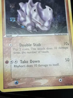 Rhyhorn 70/101 HP Reverse Holo Common EX Hidden Legends 2004 Pokemon TCG - Image 5