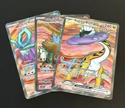 Pokemon TCG Temporal Forces Raging Bolt, Gouging Fire, Walking Wake Lot 3 - NM - Image 1