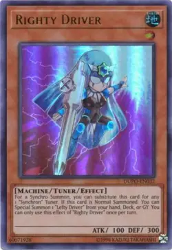 Righty Driver - DUPO-EN032 - Ultra Rare - Unlimited Edition NM Yugioh Duel Power - Image 1
