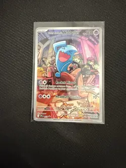 Pokemon Card TCG - Team Rocket's Wobbuffet SVP 203 Destined Rivals ETB Promo NM - Image 1