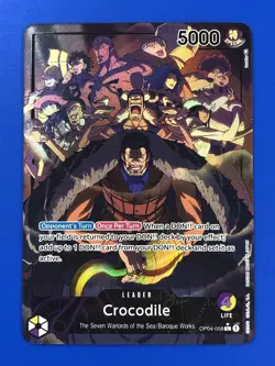 One Piece OP04-058 Crocodile | Leader Alt Art English Parallel ENG CCG CARD - Image 2