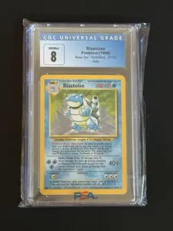 CGC 8 Blastoise 1999 Base Set 2/102 Holo Pokemon Card - Image 1