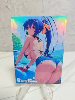 Akeno Himejima Trading Card Waifu Goddess Story Anime Girl holo Karte Manga - Image 1