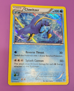 Pokemon TCG card - Clawitzer 24/141 - Holo - XY Furious fists - Image 2