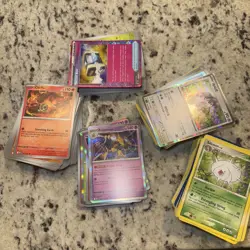 500 Pokemon Card Lot - Mixed English/Japanese/Korean - Bulk + Holos Included - Image 1