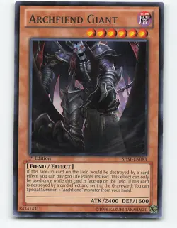 Archfiend Giant #SHSP-EN083 Rare 1st edition Yugioh Card - Image 1
