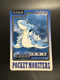 Pokemon Carddass Card Lapras File No.131 Bandai Pocket Monsters 1997 Japan - Image 1