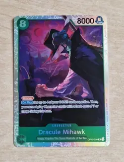 Dracule Mihawk OP12-030 SR Card - English One Piece Foil - Image 1