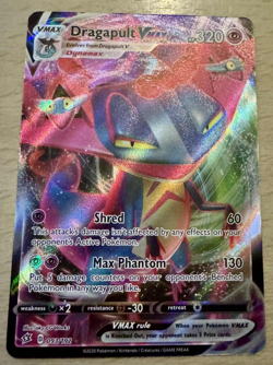 Pokemon TCG Dragapult VMAX 093/192 Rebel Clash Ultra Rare Holo Card - Image 1