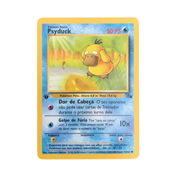 Card Pokemon Portuguese - Psyduck 53/64 1st Edition Fossil Ultra Rare Low Pop - Image 1
