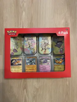 Pokemon 151 (4 Mini Tins + 4 Promo Cards Bundle Pack) Pokemon Sams Club - NEW - Image 1