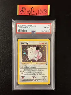 PSA 6 Clefairy Holo Rare Base Set 2 6/130 Pokemon Card - Image 1