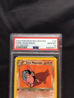 Pokemon Cards: 1st Edition Neo Destiny Rare: Dark Magcargo 18/105: PSA 10 - Image 3