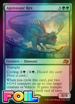 x1 Agonasaur Rex DFT Aetherdrift MTG 151 FOIL RARE M/NM 1x - Image 1