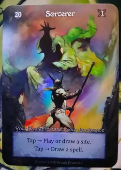 Sorcery Contested Realms Sorcerer Store Promo Foil Frank Frazetta Alternate Art - Image 1