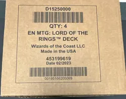 Magic The Gathering LOTR Commander Deck Tales Of Middle Earth Sealed Case - Image 1