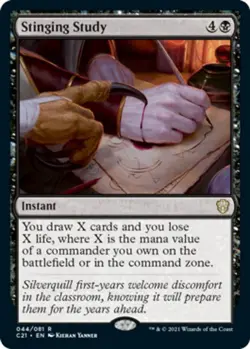 MTG Stinging Study, NM-Mint, English Commander 2021 - Image 1