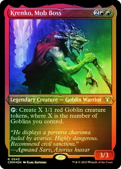 MTG FOIL Krenko, Mob Boss Foil Etched - Commander Masters #543 - Image 1