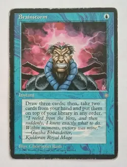 Magic MTG - Brainstorm - Ice Age - HP - Image 1