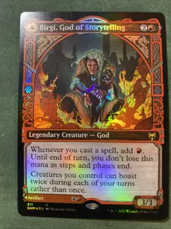 Birgi, God of Storytelling (Showcase) Kaldheim Foil NM - Image 1