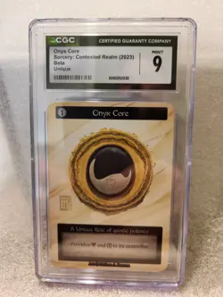 CGC 9 Onyx Core Unique Beta Sorcery Contested Realms - Image 1