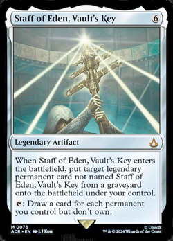 MTG Staff of Eden, Vault's Key 76 Mythic Foil Assassin's Creed - Image 1
