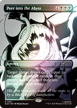 MTG Peer into the Abyss 2021 Rare Foil Marvel's Spider-Man: Venom Unleashed Inks - Image 1