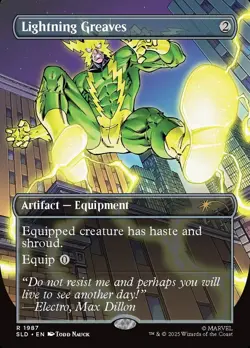 MTG Lightning Greaves 1987 Rare SLD Marvel's Spider-Man: Villainous Plots - Image 1