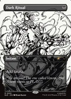 MTG Dark Ritual 2020 Rare SLD Marvel's Spider-Man: Venom Unleashed Inks - Image 1