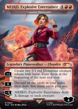 MTG Chandra, Flamecaller 807 Secret Lair Miku Electric Entourage Mythic - Image 1