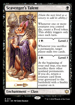MTG Scavenger's Talent 111 Rare Foil Bloomburrow - Image 1