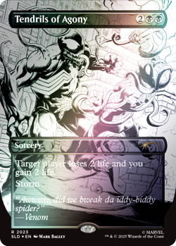 MTG Tendrils of Agony 2023 Rare Foil Marvel's Spider-Man: Venom Unleashed Inks - Image 1