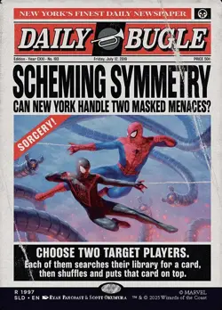 MTG Scheming Symmetry 1997 Rare SLD Marvel's Spider-Man: Daily Bugle News - Image 1