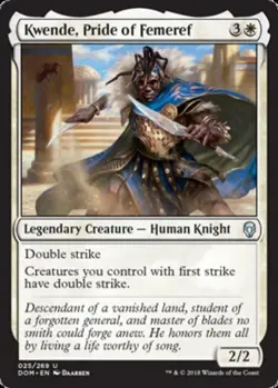Kwende, Pride of Femeref - Dominaria - English - NM - MTG - Image 1