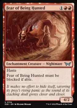 Fear of Being Hunted - Duskmourn: House of Horror - English - NM - MTG - Image 1