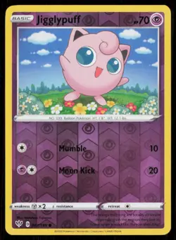 Jigglypuff #067/189 Reverse Holo 2020 Pokemon Darkness Ablaze LP - Image 1