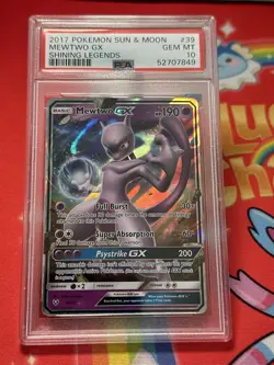 Pokemon Mewtwo GX 39/73 Shining Legends PSA 10 - Image 1