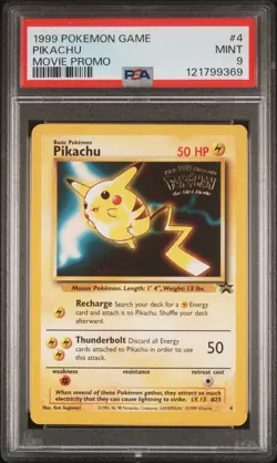 1999 POKEMON GAME MOVIE PROMO #4 PIKACHU PSA 9 - Image 1