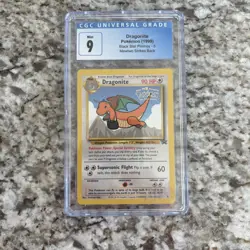 Pokemon Dragonite WB Movie Black Star Promo #5 Sticker Smudge CGC 9 Mint - Image 1
