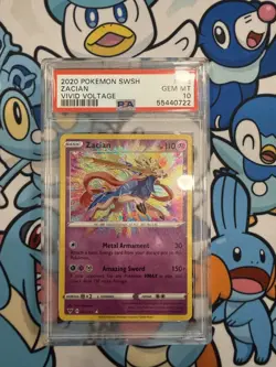Pokemon Zacian Amazing Rare #82 Vivid Voltage 082/185 PSA 10 - Image 1