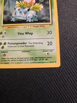 Vintage Pokemon Ivysaur 30/102 Base Set 1999-2000 4th Printing - Image 3