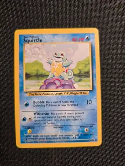 Vintage Pokemon Squirtle 63/102 Base Set 1999-2000 4th Printing - Image 1
