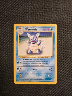 Vintage Pokemon Wartortle 42/102 Base Set 1999-2000 4th Printing - Image 1