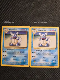 Vintage Pokemon Wartortle 42/102 Base Set 1999-2000 4th Printing - Image 3