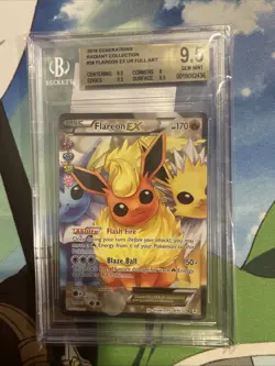2016 Pokemon Generations Flareon EX BGS 9.5 UR Radiant Collection Full Art RC28 - Image 1