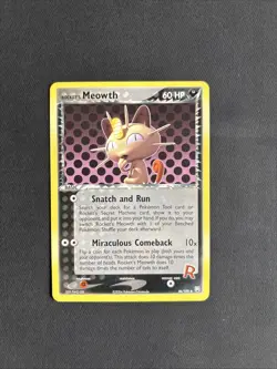 Pokemon TCG Rocket's Meowth EX Team Rocket Returns 46/109 Regular Uncommon - LP+ - Image 1